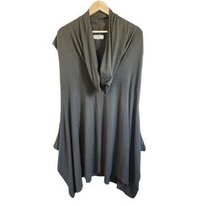 Bryn Walker Womens Tunic Medium Green Knit Draped Cowl Neck Oversized Minimalist